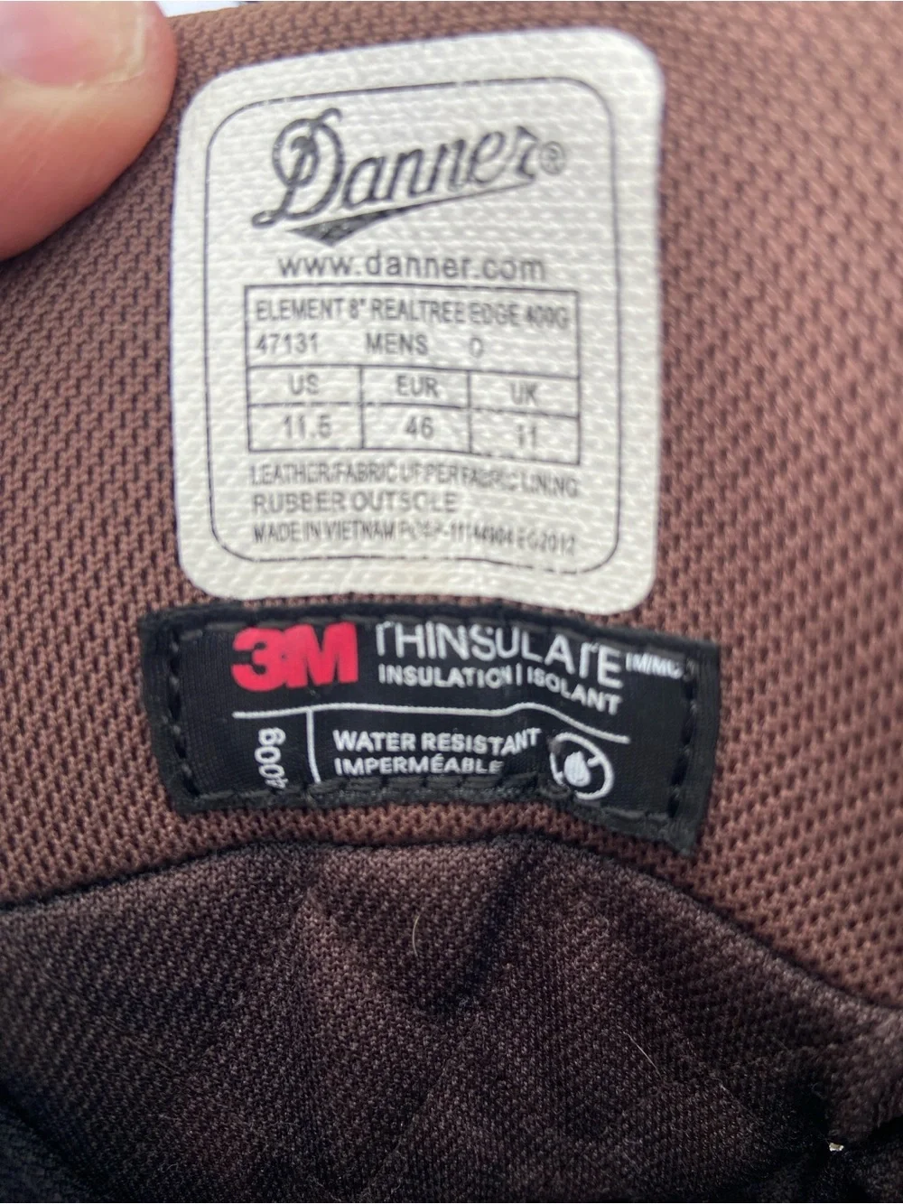 Danner 400 - Men's 3M Thinsulate Insulated Boot Lining 400g
